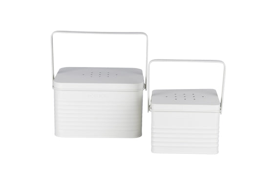 SET 2 PCS STEEL CONTAINERS CREAM/HANDLE - 2188620