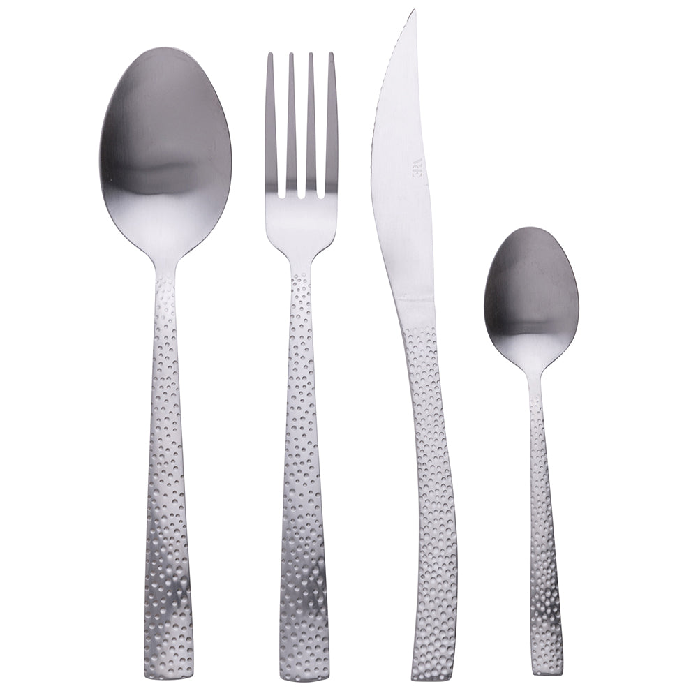 STONE CUTLERY 24PCS SILVER MATT - 5901278