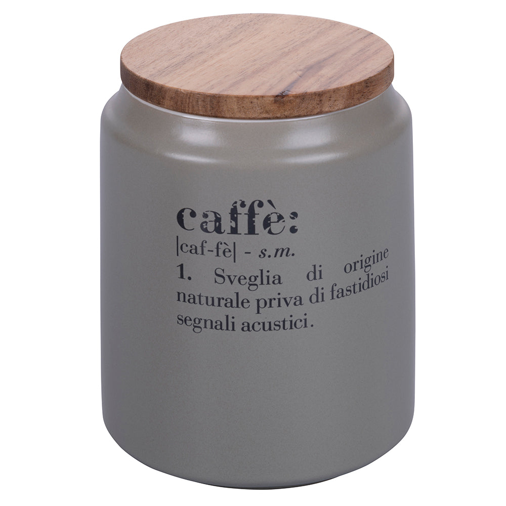 VICTIONARY COFFEE JAR W BAMBOO LID# - 5904321