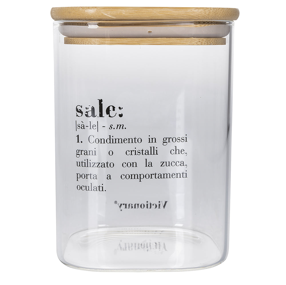 VICTIONARY SALT JAR GLASS BAMBOO 1L - 5906964