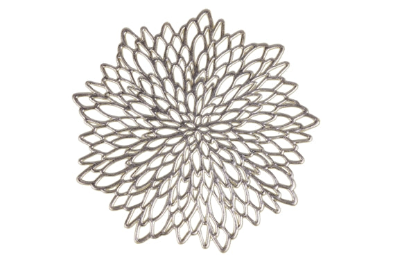 GOLD SET 6 FLOWER COASTERS - 5913912