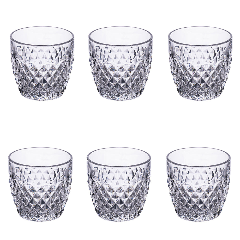DIAMOND BALLOOM SET6 GLASSES TRANSP 350 ML - 5917070