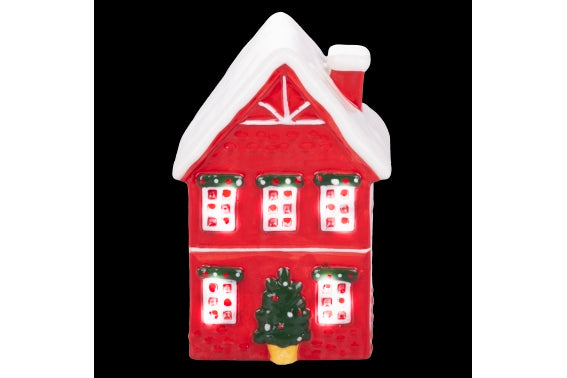 XMAS CERAMIC HOUSE LED 9*7*16 CM - 5919100