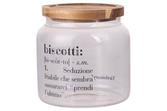 VICTIONARY COOKIE JAR GLASS/ACACIA 1900ML - 5919420