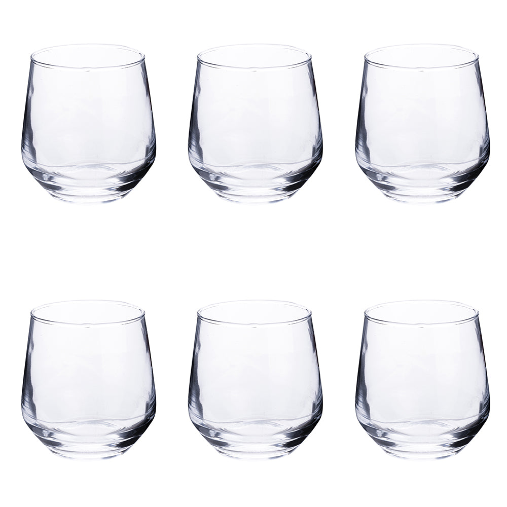 ELEGANCE SET OF 6 GLASSES TRANSP 365 ML - 5919644