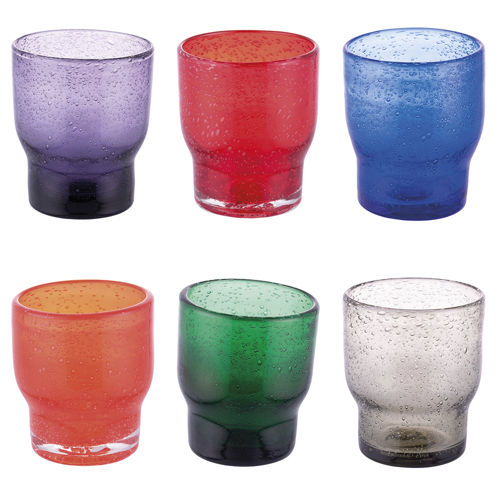 UNIQUE COLOURFUL SET OF 6 GLASSES 325ML - 5919673