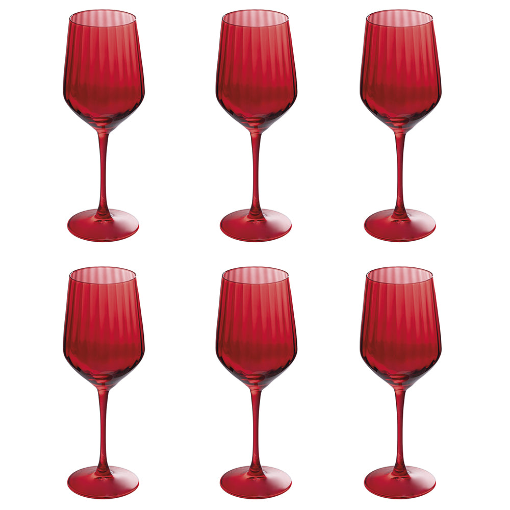 OPTIC SET OF 6 WINE GLASSES 510ML RED - 5919694