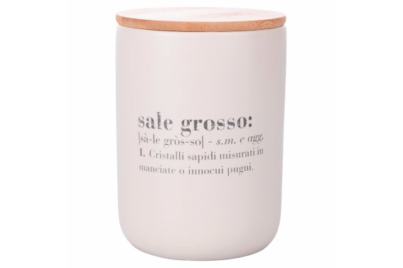 VICTIONARY COARSE SALT JAR W/BAMBOO LID - 5920858