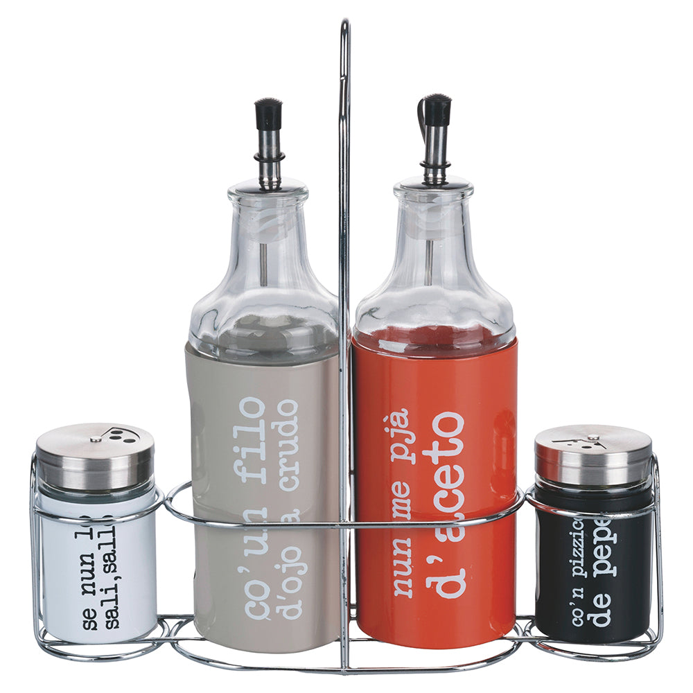 SPQERE GLASS MENAGE SET 4 PCS + STAND - 5920968