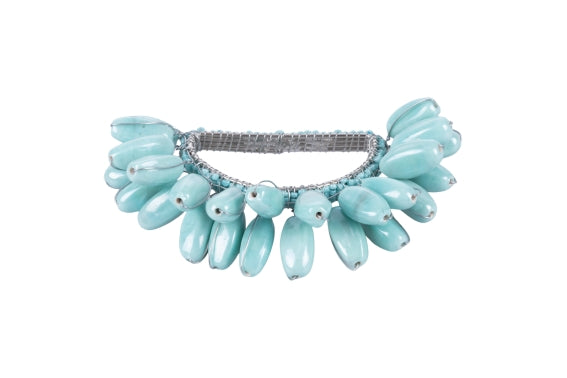 RING HOLDER LIGHT BLUE NAPKINS /26 PEARLS - 5923215