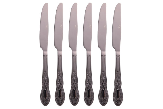 WONDERLAND SET 6 KNIVES BLACK SHINY - 5923703