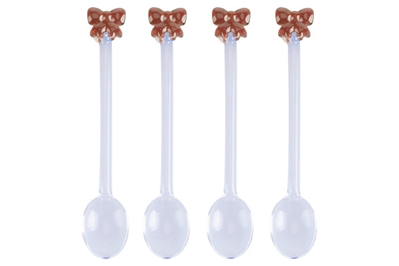GLASS SET 4 TEASPOONS FLAKES MOCHA MOUSSE - 5923830