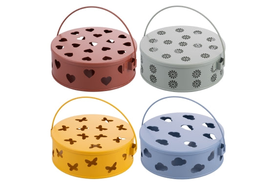 MOSQUITO COIL HOLDER W/LID 14X5CM 4ASS - 5924230