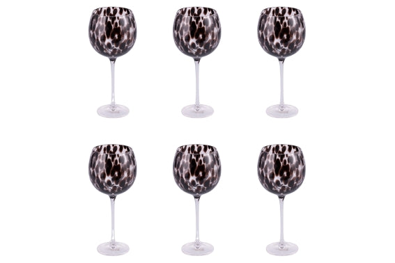JAMILA SET 6 COCKTAIL GLASSES 515ML TRANSP.BLACK - 5925103
