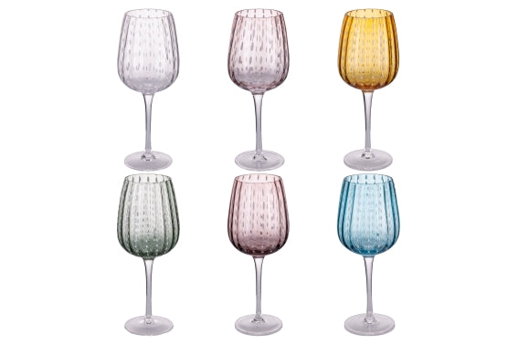 SHIRAZ SET 6 GOBLETS 500ML ASSORTED - 5925107