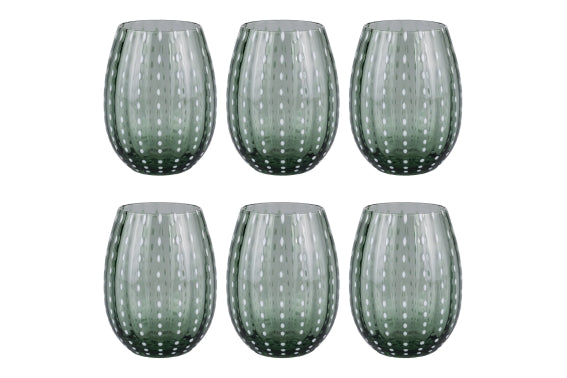 SHIRAZ SET 6 WATER GLASSES 525ML GREENERY - 5925120