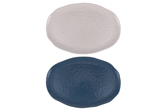 OVAL MELAMINE PLATE 40.5X28CM 2 ASS - 5926099