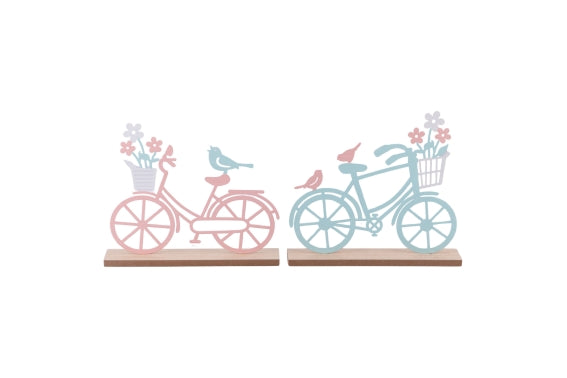 I PASQUALINI BIKE DECOR. WOOD 21.5X4X19.5CM 2ASS - 5926659