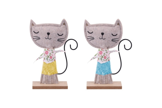 MIAO CAT DECORATIVE FELT 14.5X20CM 2ASS - 5926660