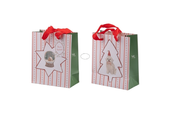 XMAS COTTAGE GIFT BAG 16X8X19CM - 5927532
