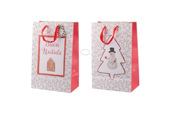 XMAS COTTAGE GIFT BAG 25x15x39CM - 5927536