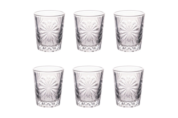 FLOWER SET 6 LIQUEUR GLASSES 50ML - 5927747
