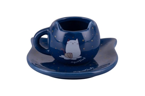 OROSCOCATS CUP AND SAUCER SET AQUARIUS - 5928204