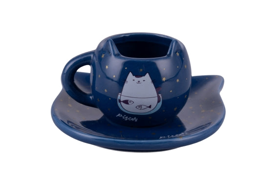OROSCOCATS CUP AND SAUCER SET PISCES - 5928205