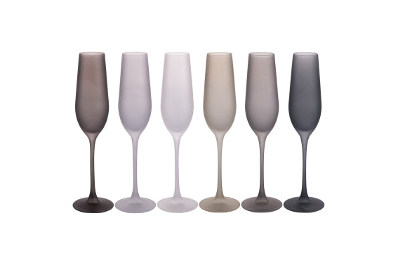 HAPPY HOUR SH STONES SET 6 FLUTE FROSTED 190ML - 5928695