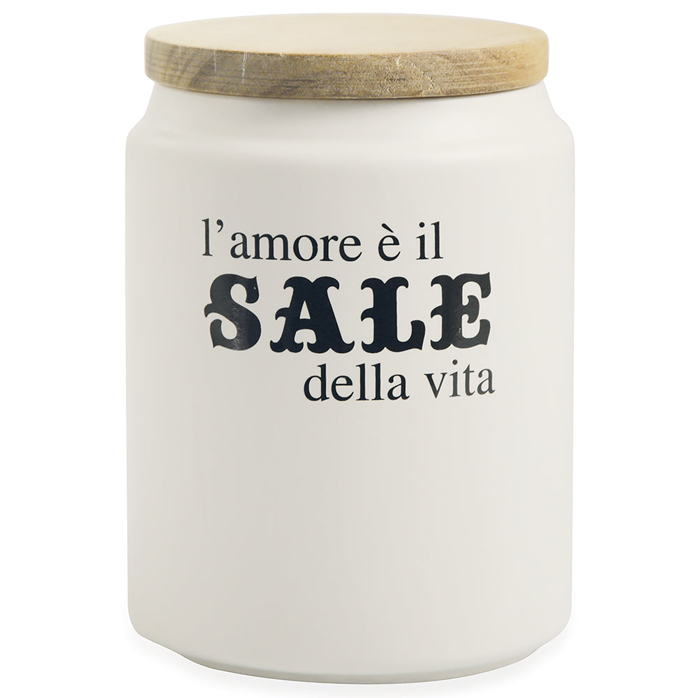 Idee stoneware salt pig with lid - 2190705