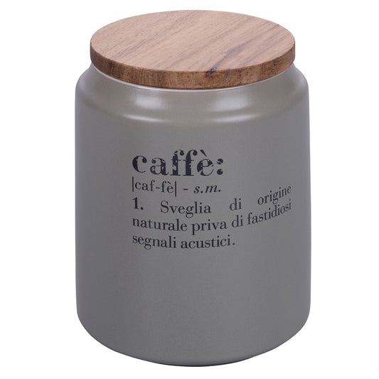 VICTIONARY COFFEE JAR W BAMBOO LID# - 5904321