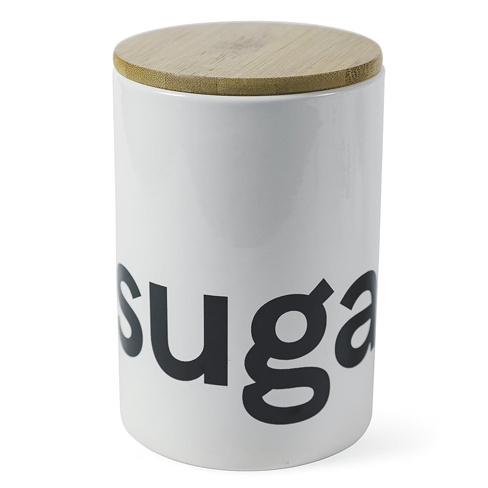 BAMBOO WHITE SUGAR JAR 750ML - 5909043