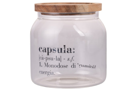 VICTIONARY JAR GLASS/ACACIA CAPSULES 1900ML - 5910960