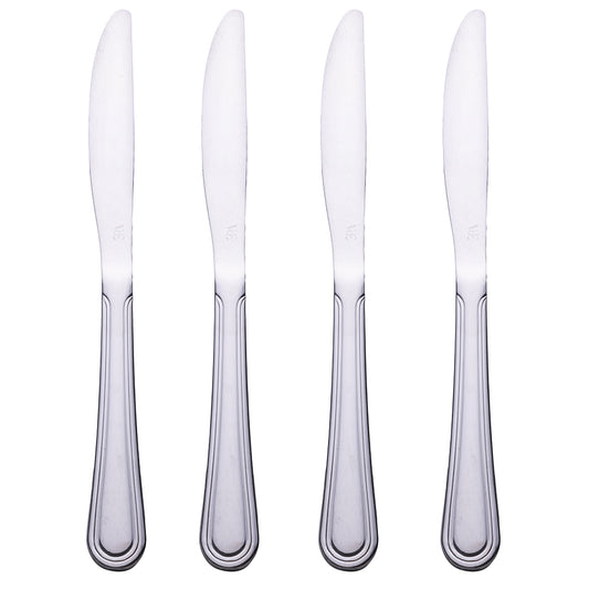 ANTIQUE SET 4 KNIVES 18 0 SILVER POLISHED - 5911362