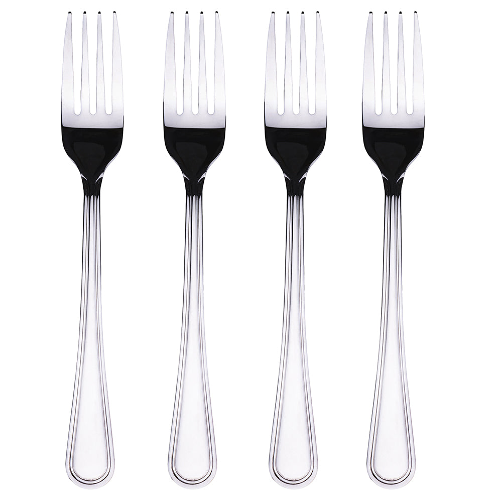 ANTIQUE SET 4 FORKS 18 10 POLISHED SILVER - 5911363