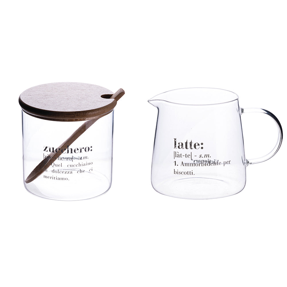 VICTIONARY SET 2 PC GLASS MILK JUG AND SUGAR BOWL - 5916891