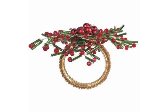 RED HOLLY NAPKIN RING - 5917969