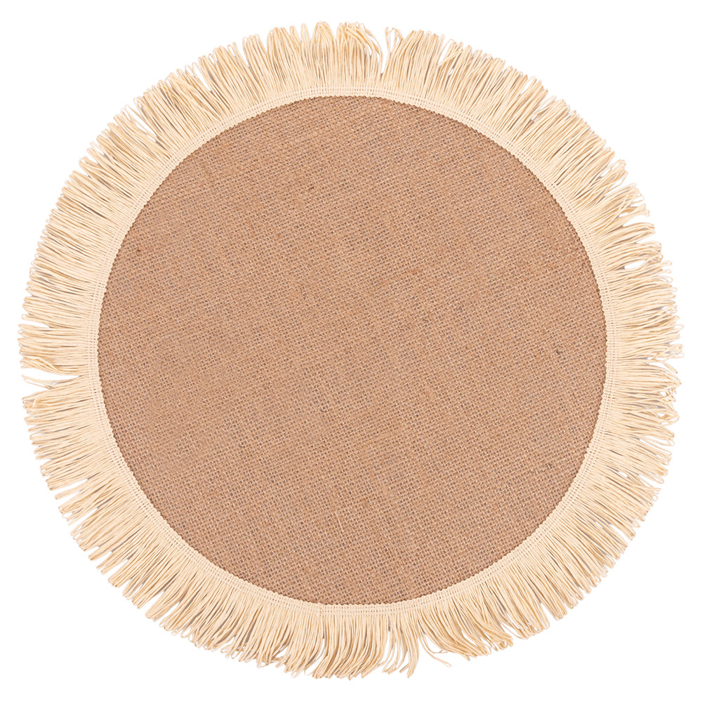ROUND JUTE PLACEMAT   PAPER BANGS - 5918039