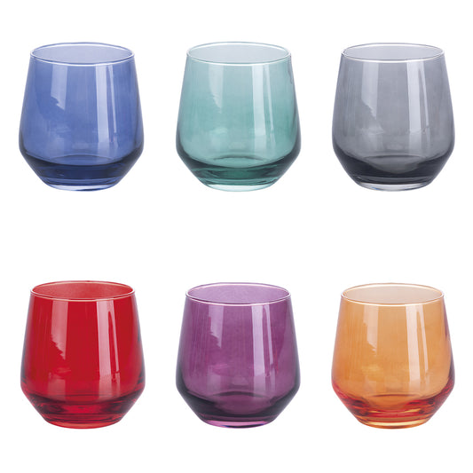 ELEGANCE COLOR SET OF 6 GLASSES 365 ML - 5919643