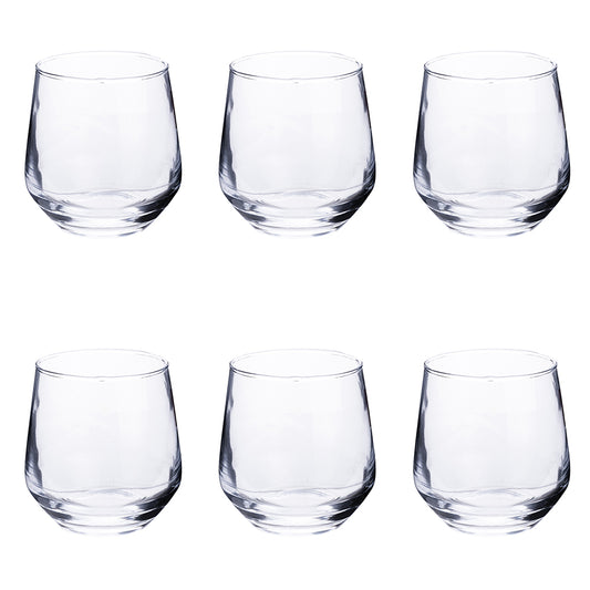 ELEGANCE SET OF 6 GLASSES TRANSP 365 ML - 5919644