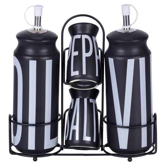 BIGISMORE MENAGE SEASONING SET 4 PIECES BLACK - 5919836