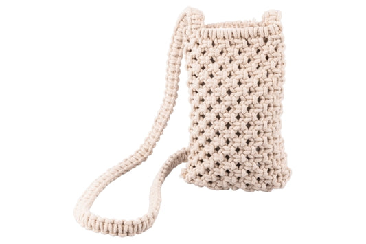 MACRAME MINI BAG SAND/SHOULDER - 5919877