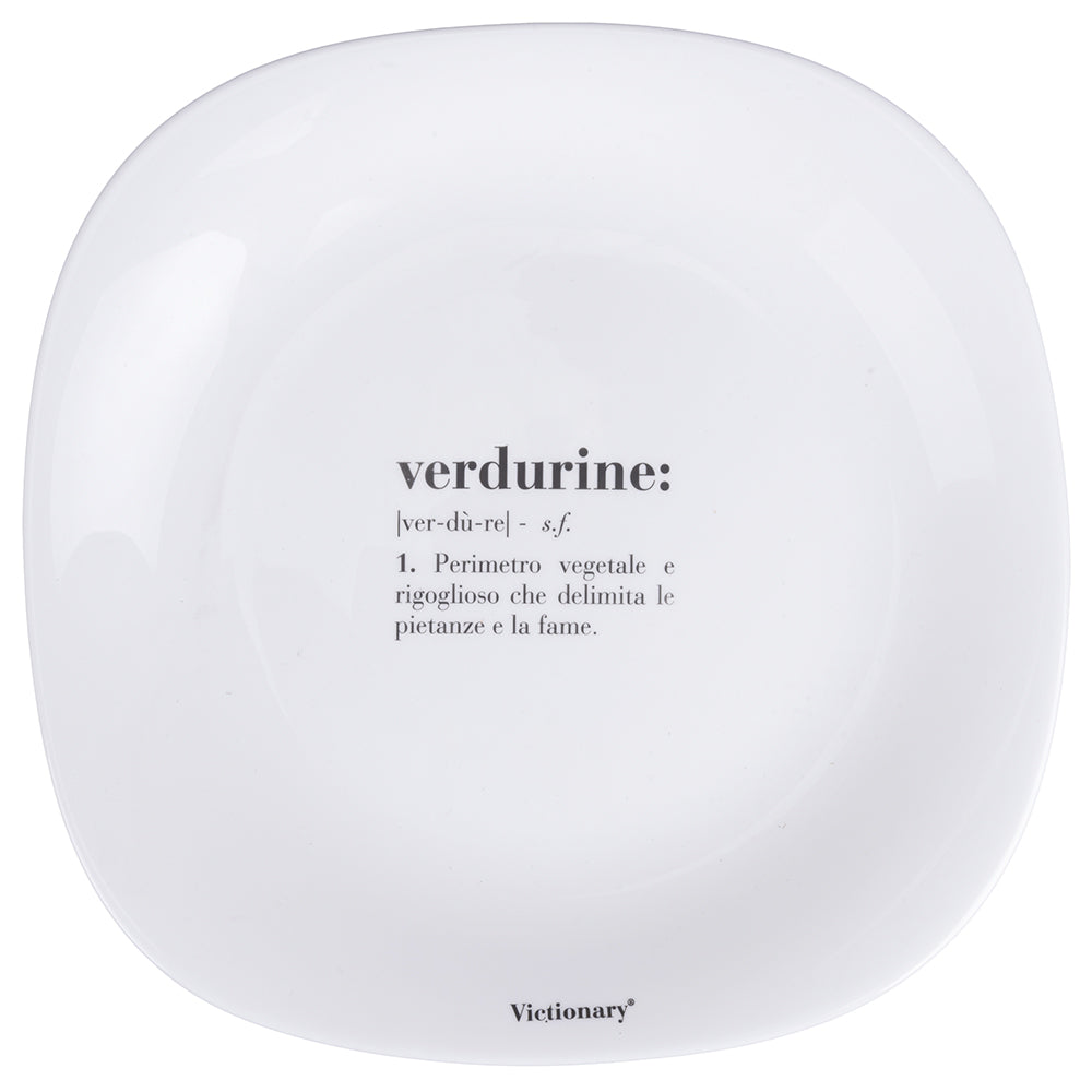 VICTIONARY SQUARED OPAL.DINNER PLATE D28 VEGETABL. - 5920674