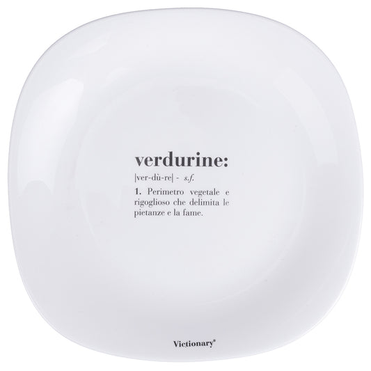 VICTIONARY SQUARED OPAL.DINNER PLATE D28 VEGETABL. - 5920674
