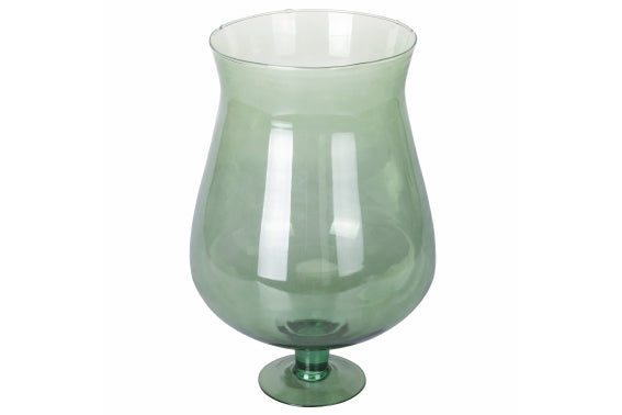 VASE BOWL W/ FOOT GREENERY RECYCLED GLASS 37  - 5921119