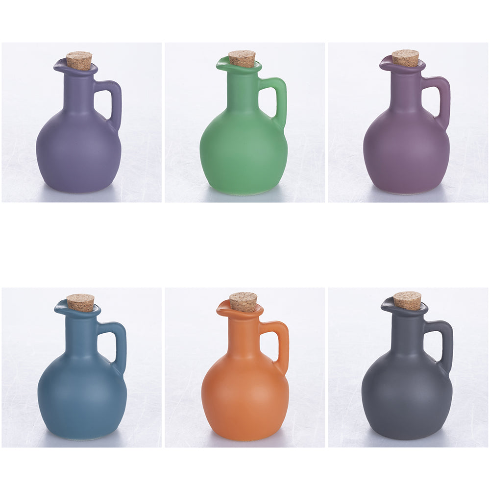 MINI OIL JAR MATT 250ML CORK 6 ASS - 5921141