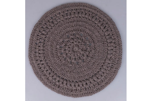 CROCHET PLACEMAT D 38CM DARK GRAY - 5921187