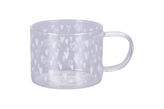 BOROSILICATED GLASS MUG WITH  DECAL - 5921328