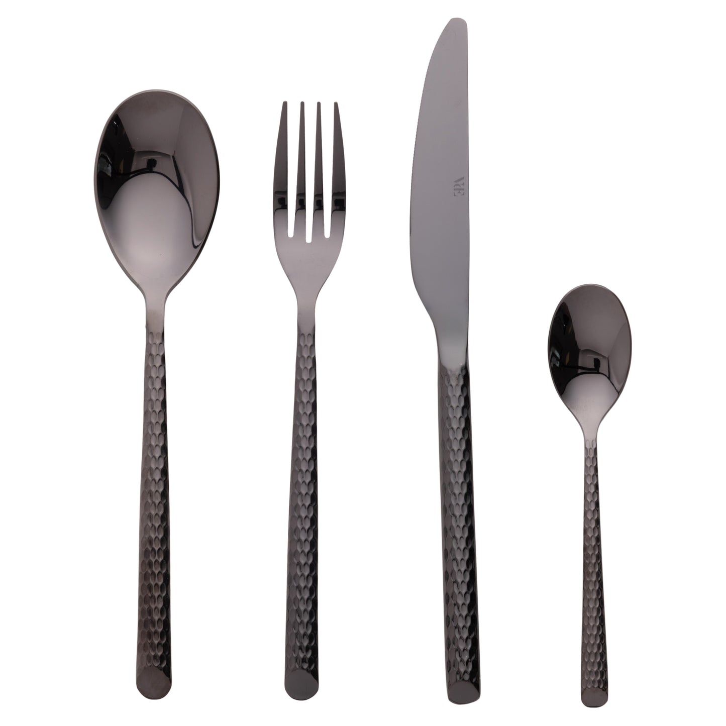 MALINDI SET 24PCS BLACK CUTLERY SHINY - 5921480