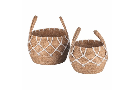 NATURAL SET 2 FIBRE BASKETS - 5921923
